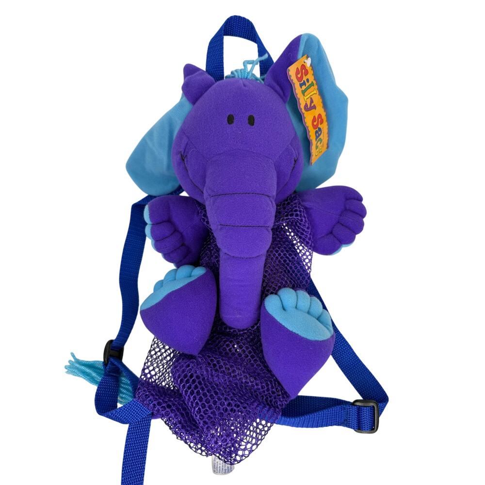 Silly Sacs Stephen Joseph Bottle Buddy in Purple with Mesh Pouch Vintage Toy